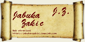 Jabuka Zakić vizit kartica